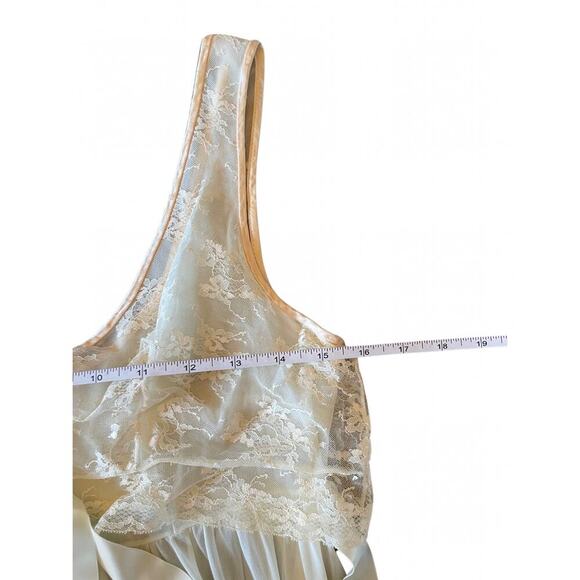 Vintage Hollywood Vassarette Cream Lace Midi Maxi Length Nightgown Size 36 0599B - Picture 6 of 10